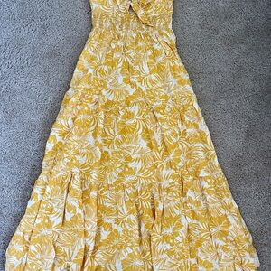 Yellow Floral Maxi Dress